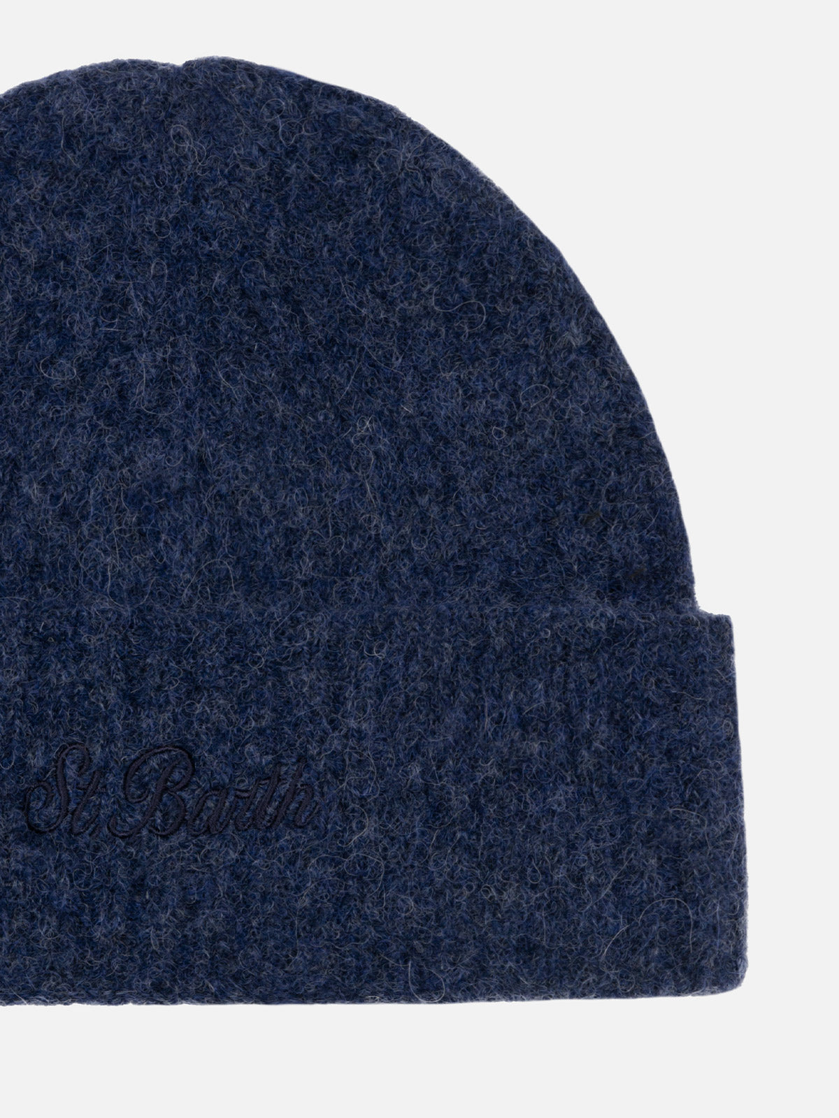 Man navy blue stretch alpaca hat Wengen - MC2 Saint Barth