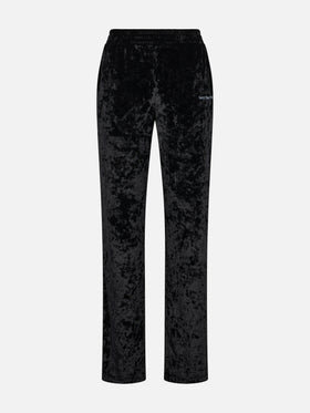 Woman black chenille jogger pants Yvonne - MC2 Saint Barth