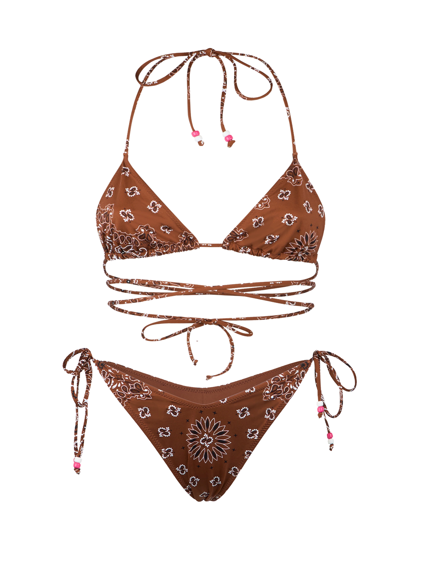 Dreieckiger Bandana-Bikini für Damen
