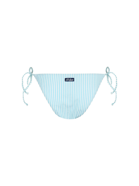 Woman seersucker striped classic swim briefs Virgo - MC2 Saint Barth