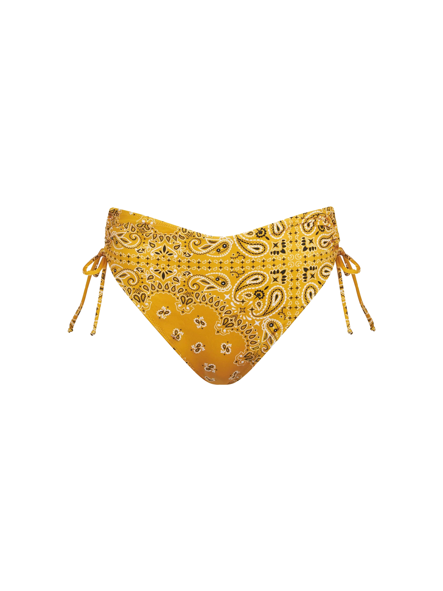 Damen-Badehose mit hoher Taille und Bandana-Print