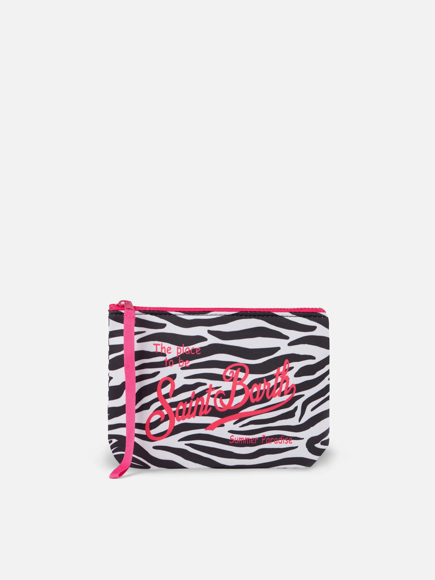 Pochette Aline in scuba con stampa zebrata