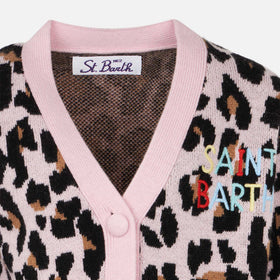 Girl cropped cardigan with Saint Barth embroidery - MC2 Saint Barth