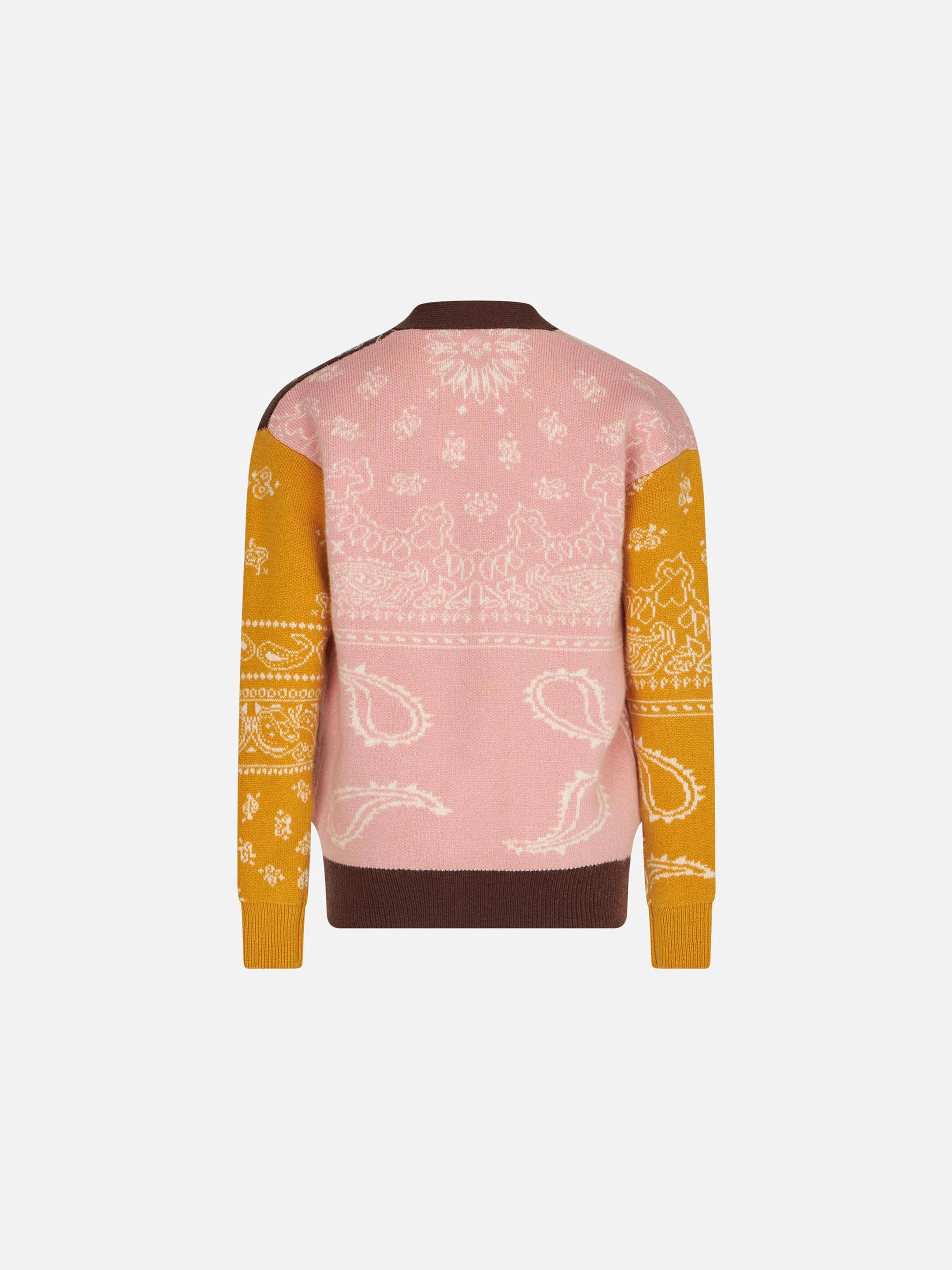 Girl long cardigan with bandanna print - MC2 Saint Barth