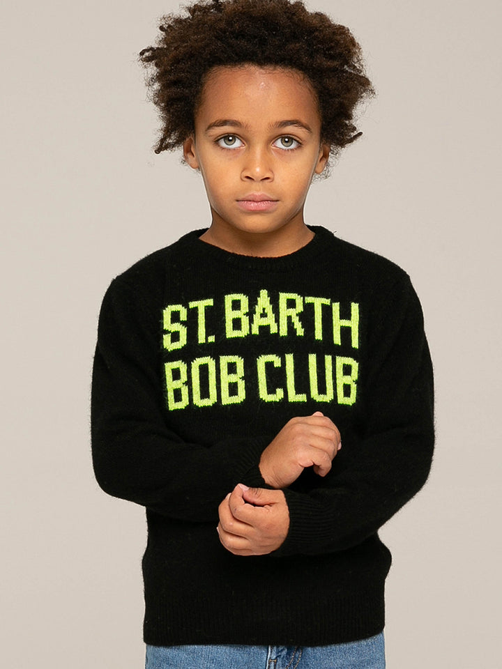 Boy sweater Douglas with St. Barth Bob Club jacquard - MC2 Saint Barth