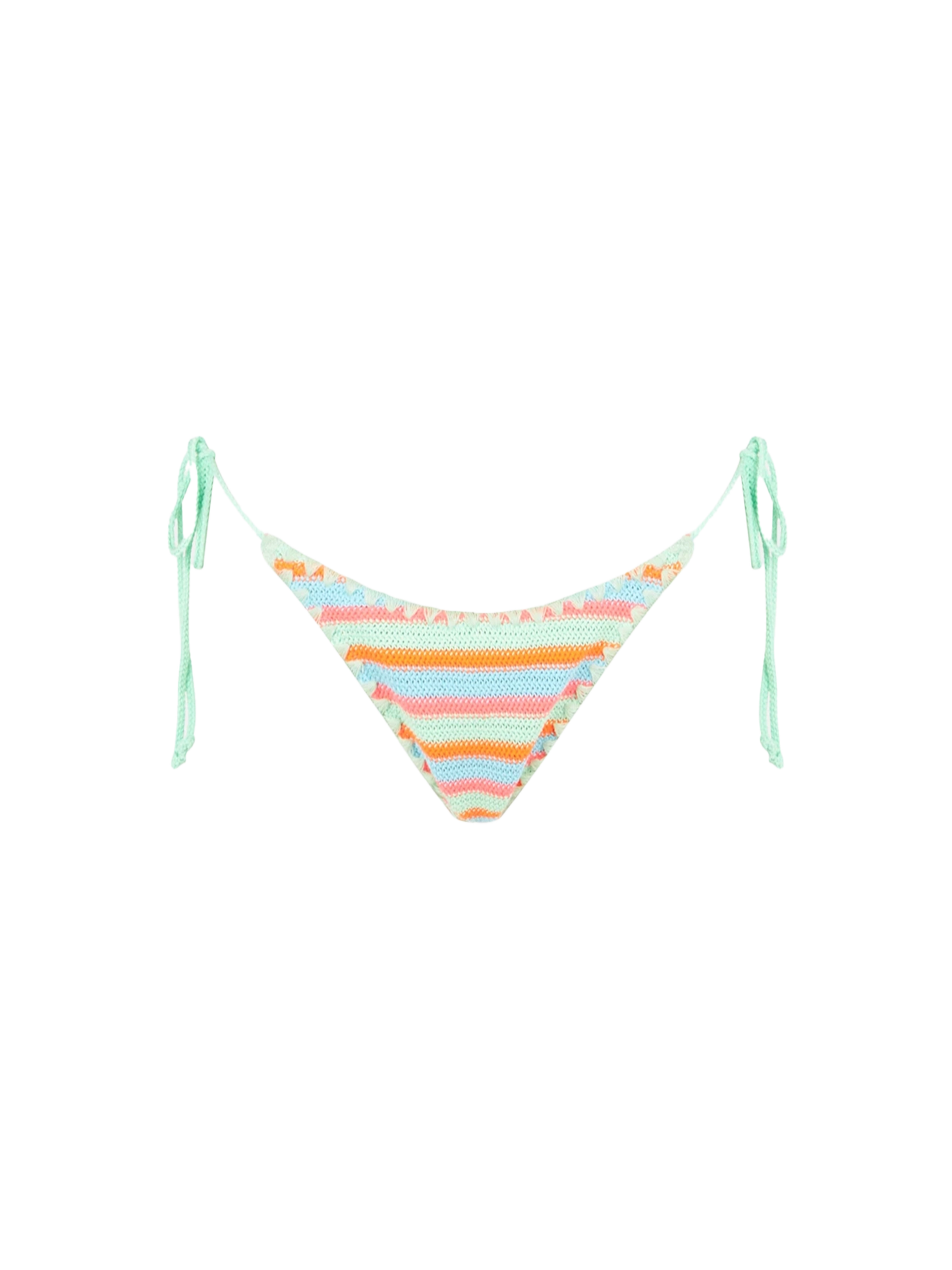 Gestreifte Häkel-Badehose für Damen