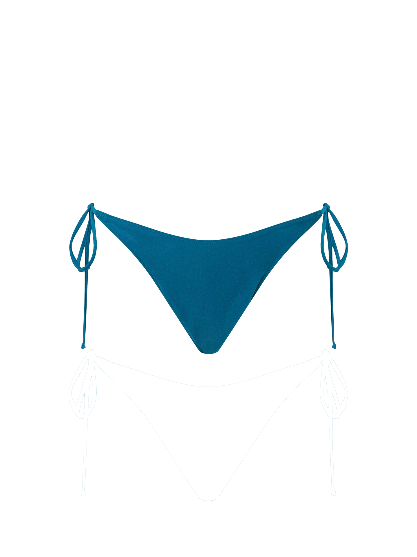 Woman teal green swim briefs