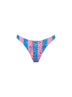 Woman cheeky swim briefs with bandanna print - MC2 Saint Barth