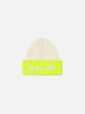 Boy knit beanie with Apres Ski embroidery - MC2 Saint Barth