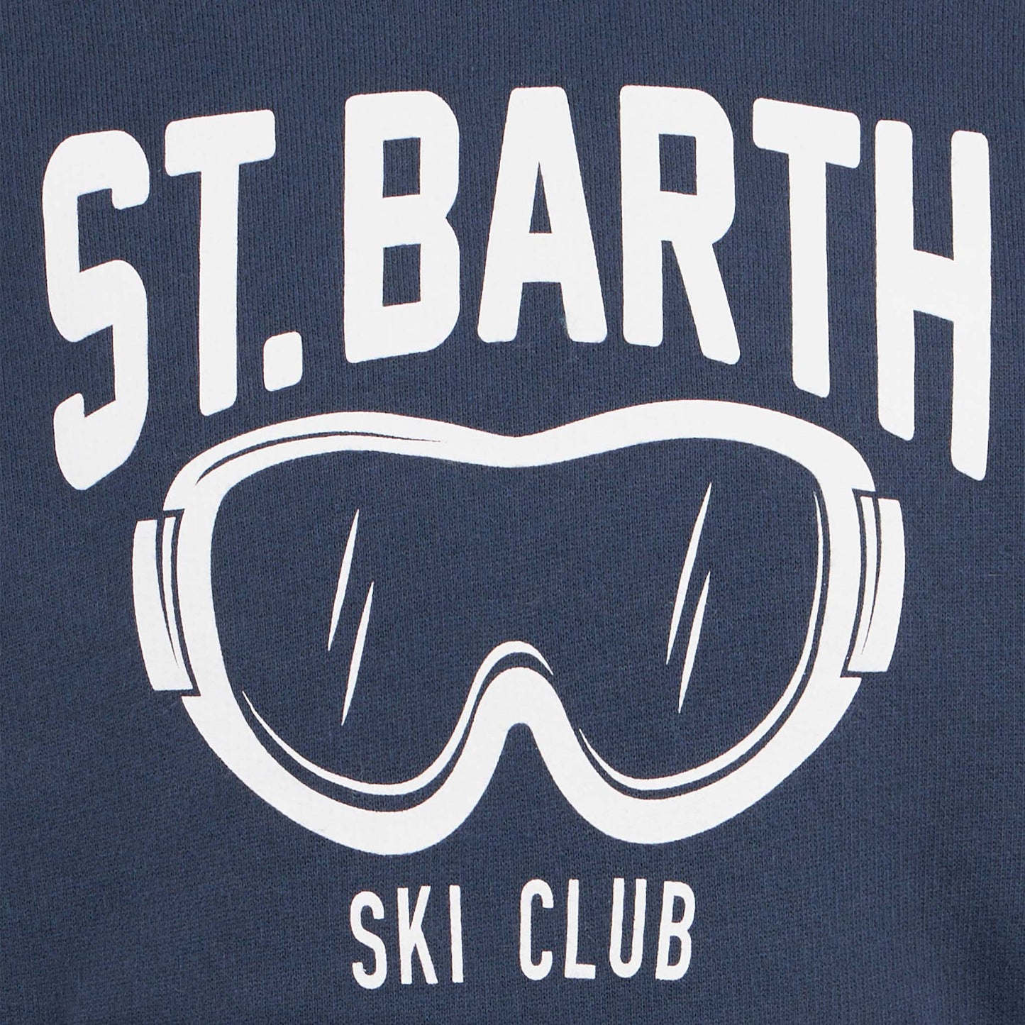 Boy blue hoodie with St. Barth ski club print - MC2 Saint Barth