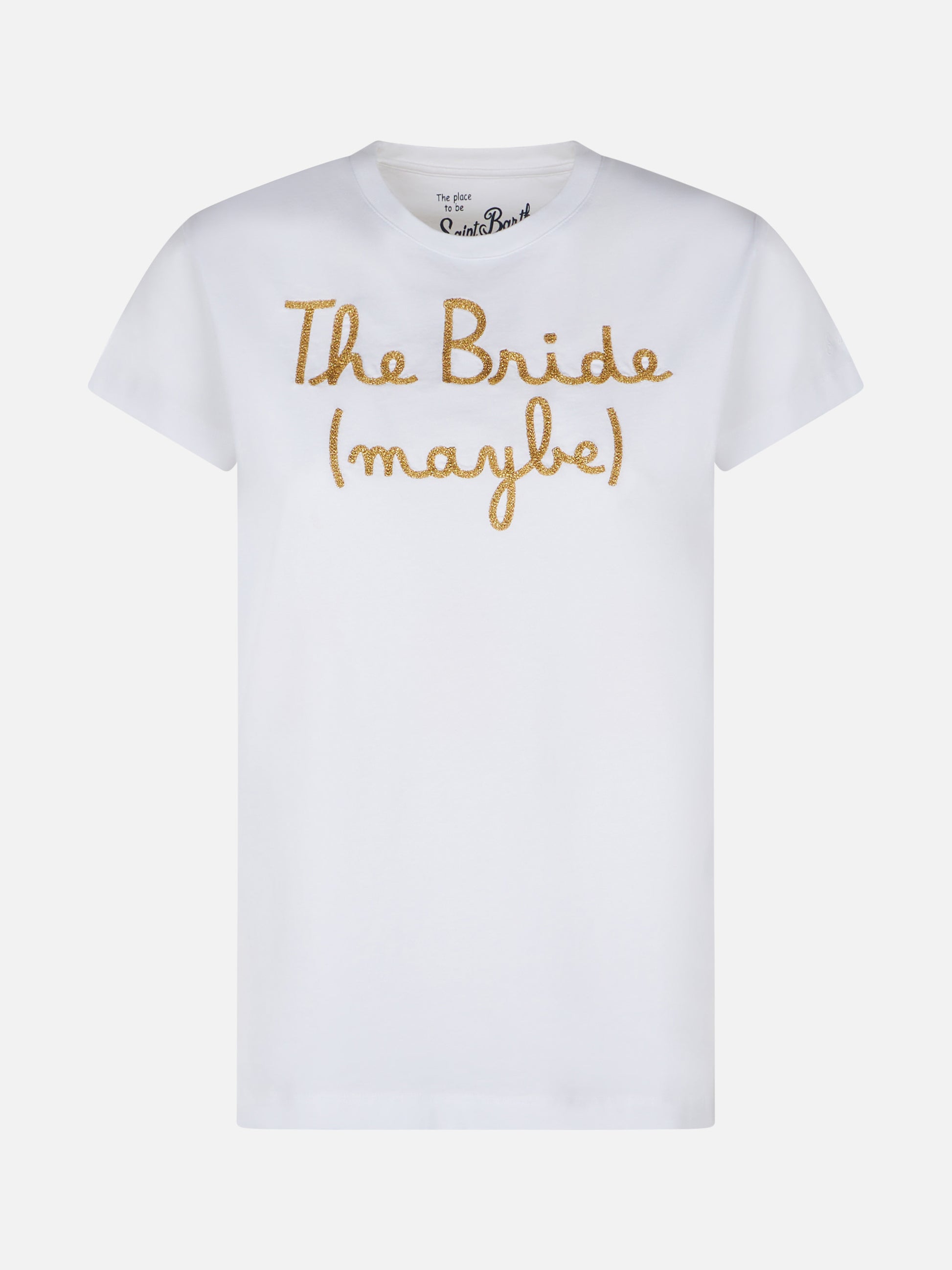 Woman cotton t-shirt with The Bride (maybe) embroidered - MC2 Saint Barth