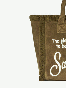 Vanity military green terry shoulder bag - MC2 Saint Barth