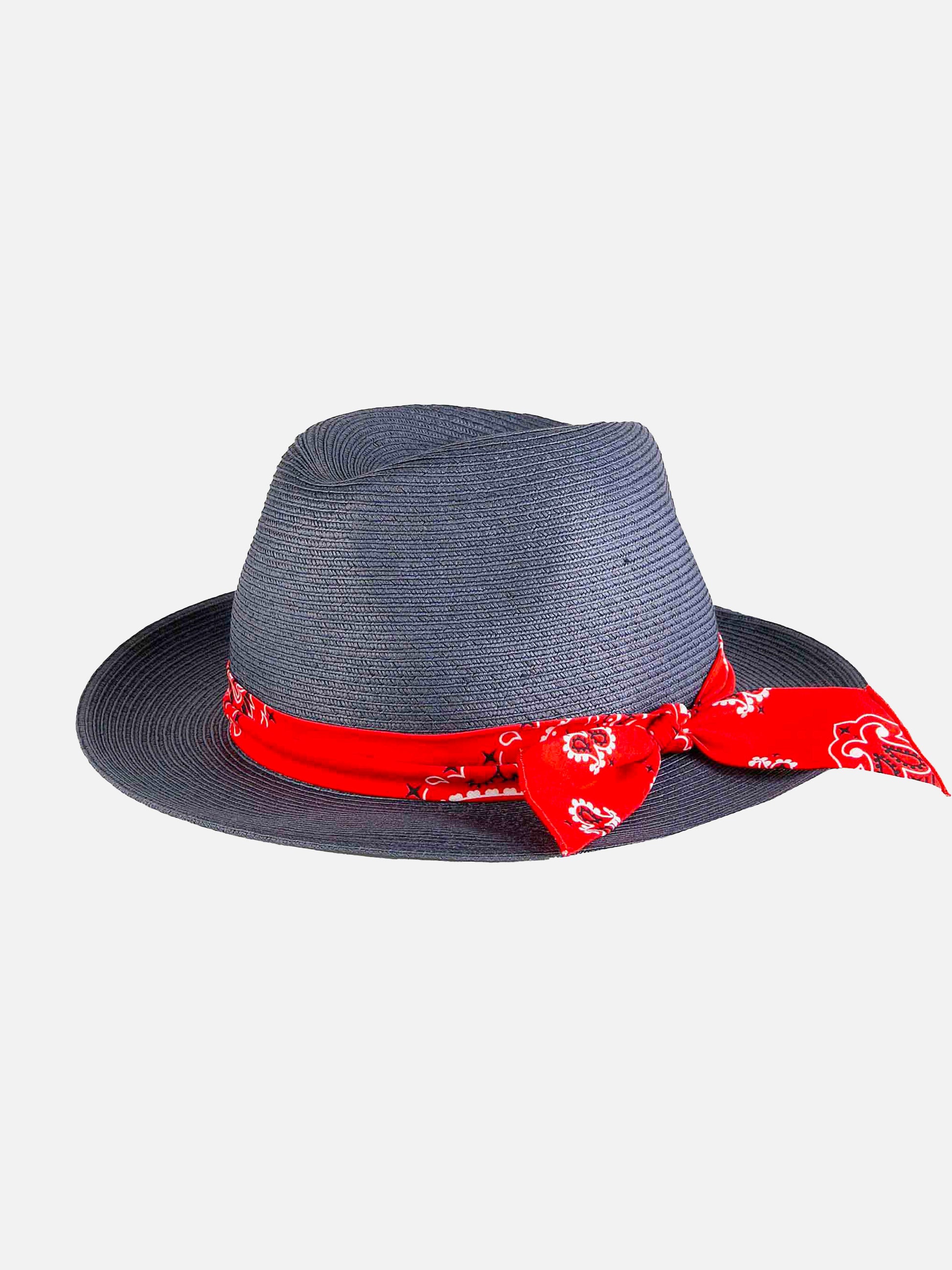 Blue jeans paper hat with bandanna print bandeau - MC2 Saint Barth