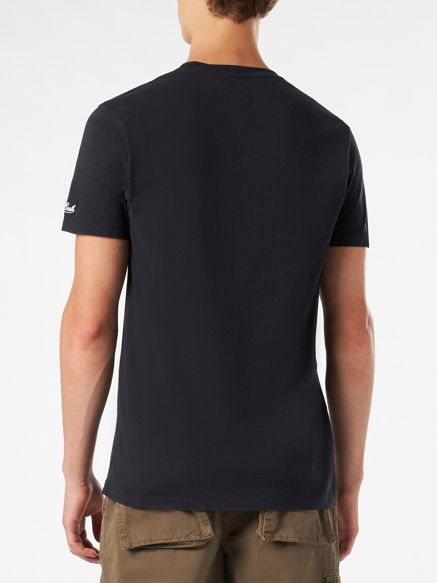 Man cotton vintage treatment t-shirt with cocktails print - MC2 Saint Barth