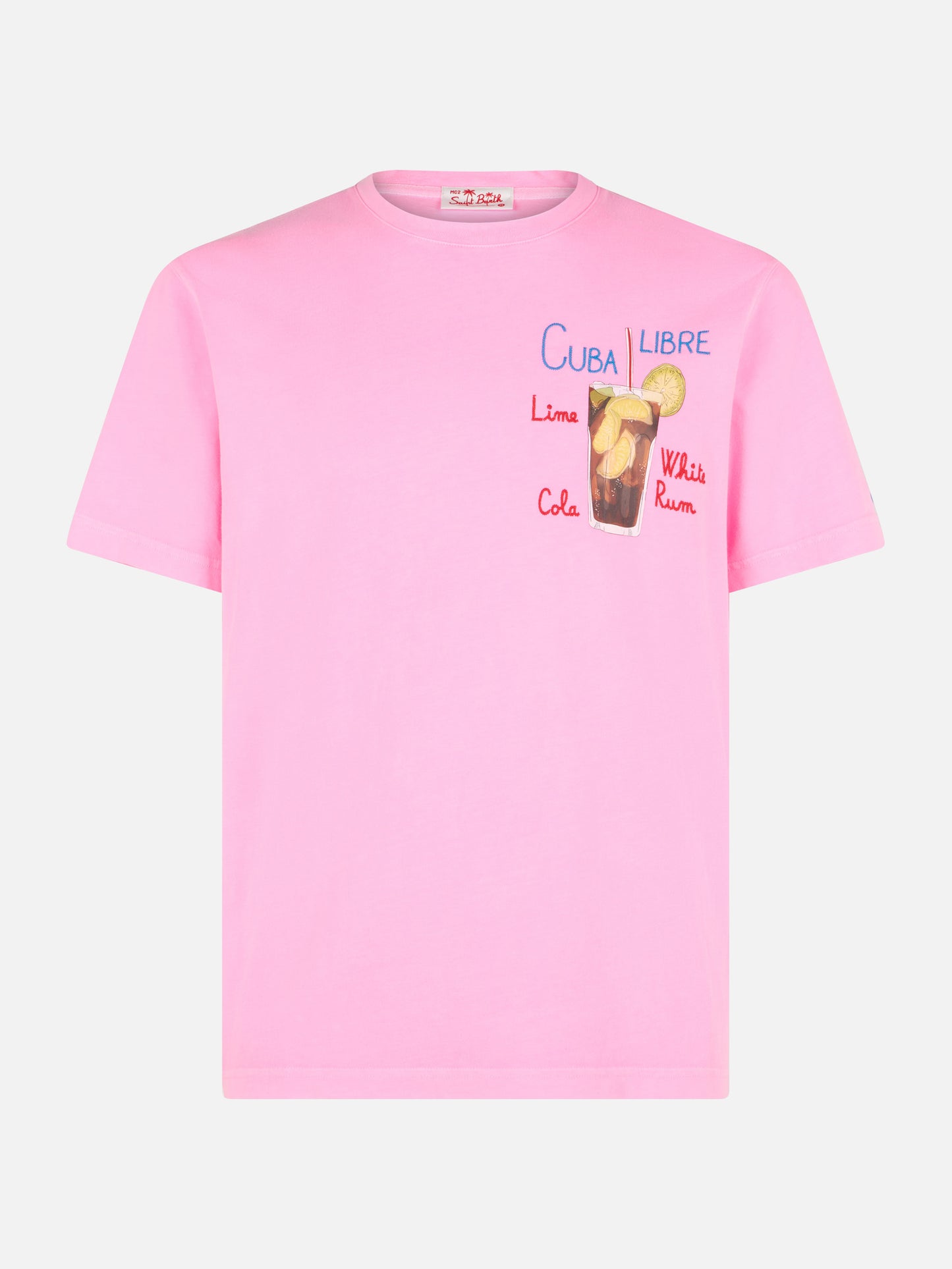T-shirt da uomo in cotone con ricamo Cuba Libre
