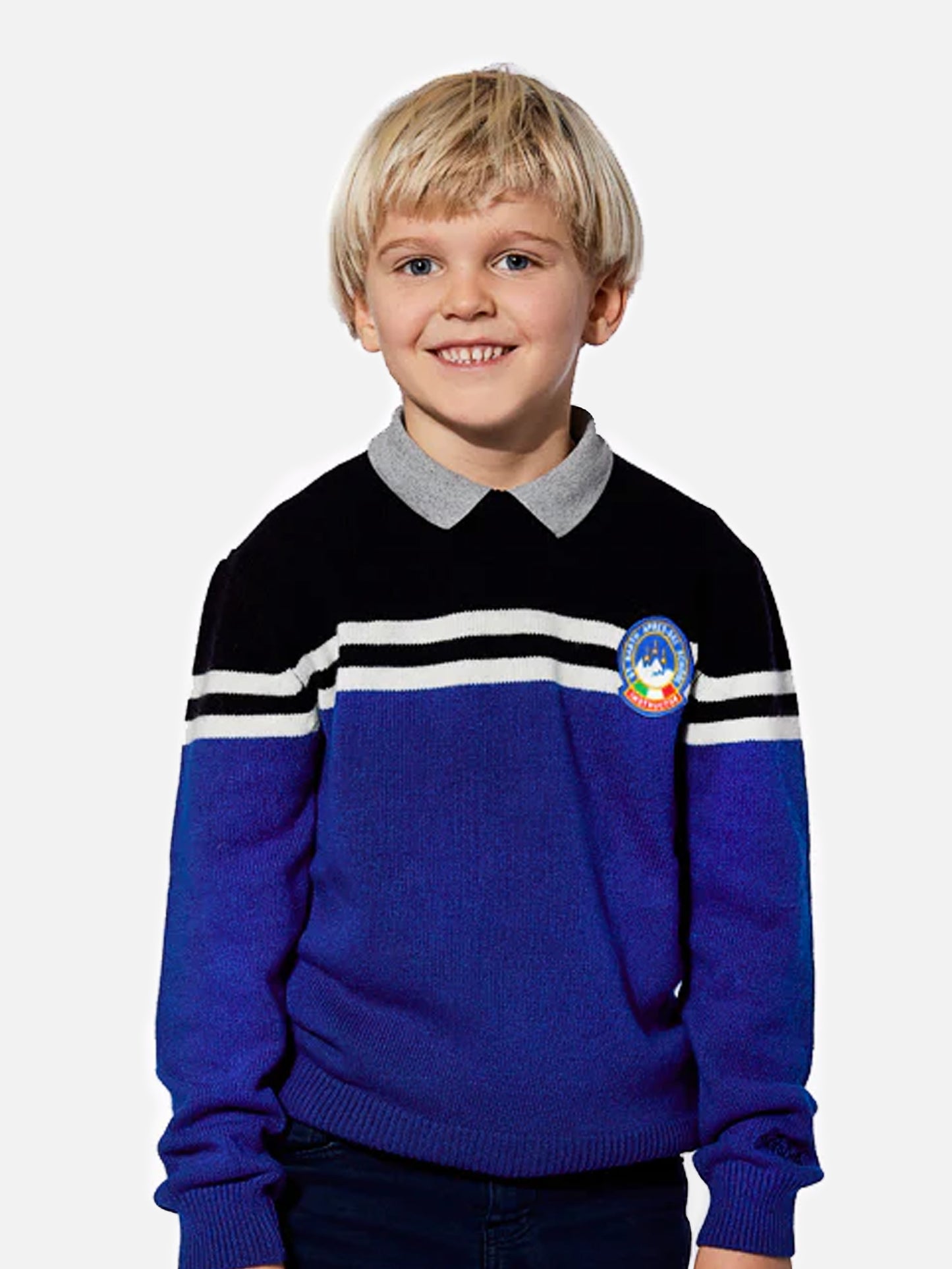 Maglia bluette da bambino con patch