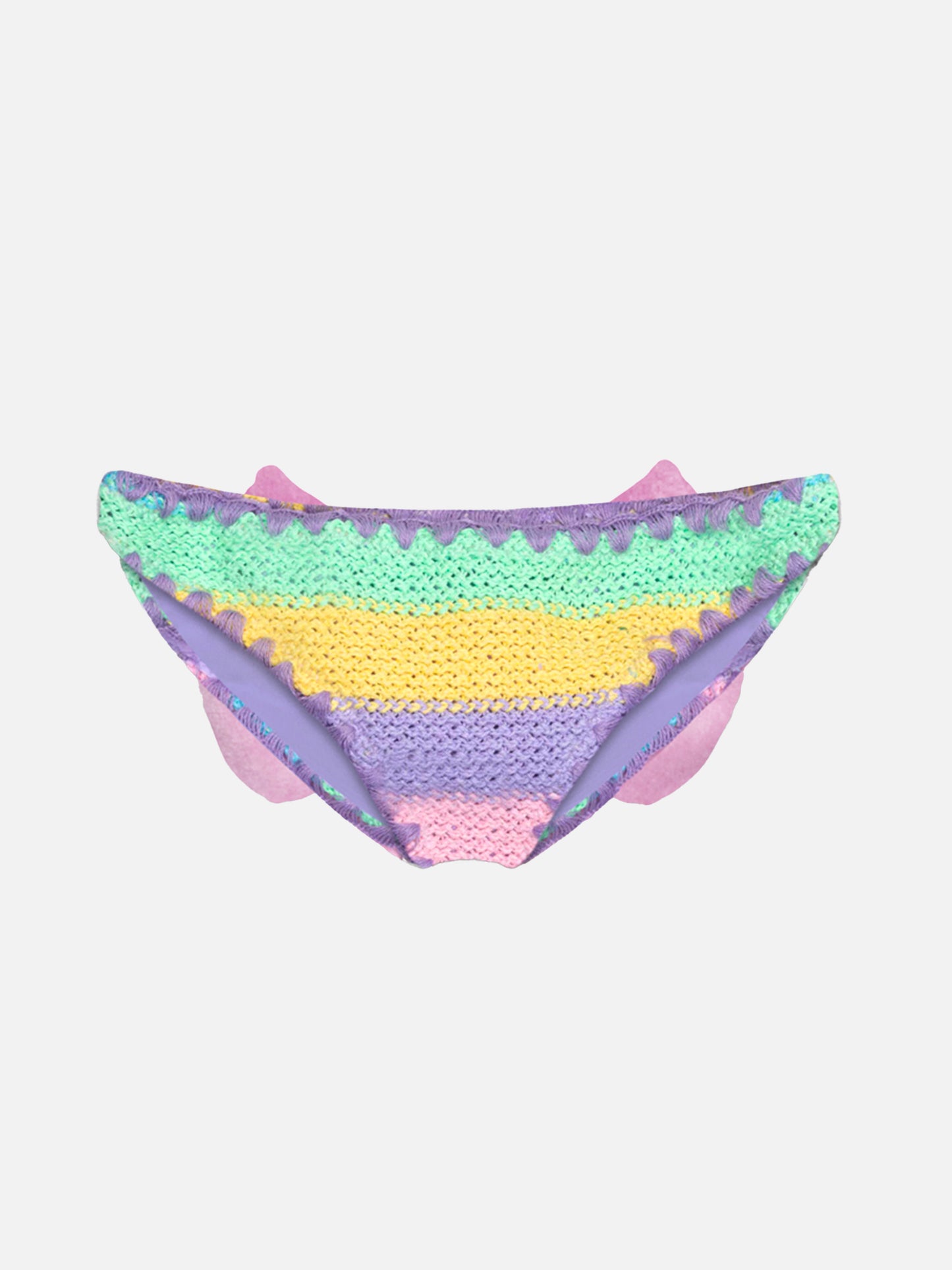 Girl crochet swim briefs with bow - MC2 Saint Barth