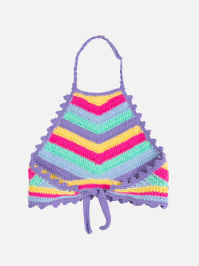 Girl halterneck crochet top - MC2 Saint Barth