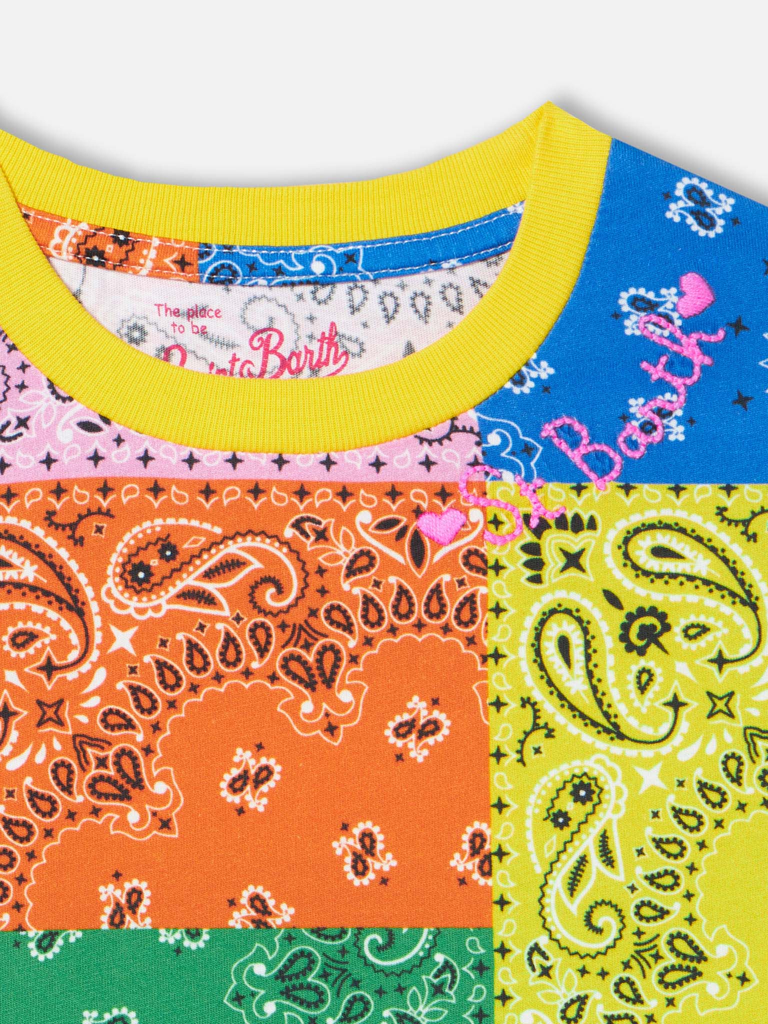 Girl cotton dress with fringes - MC2 Saint Barth