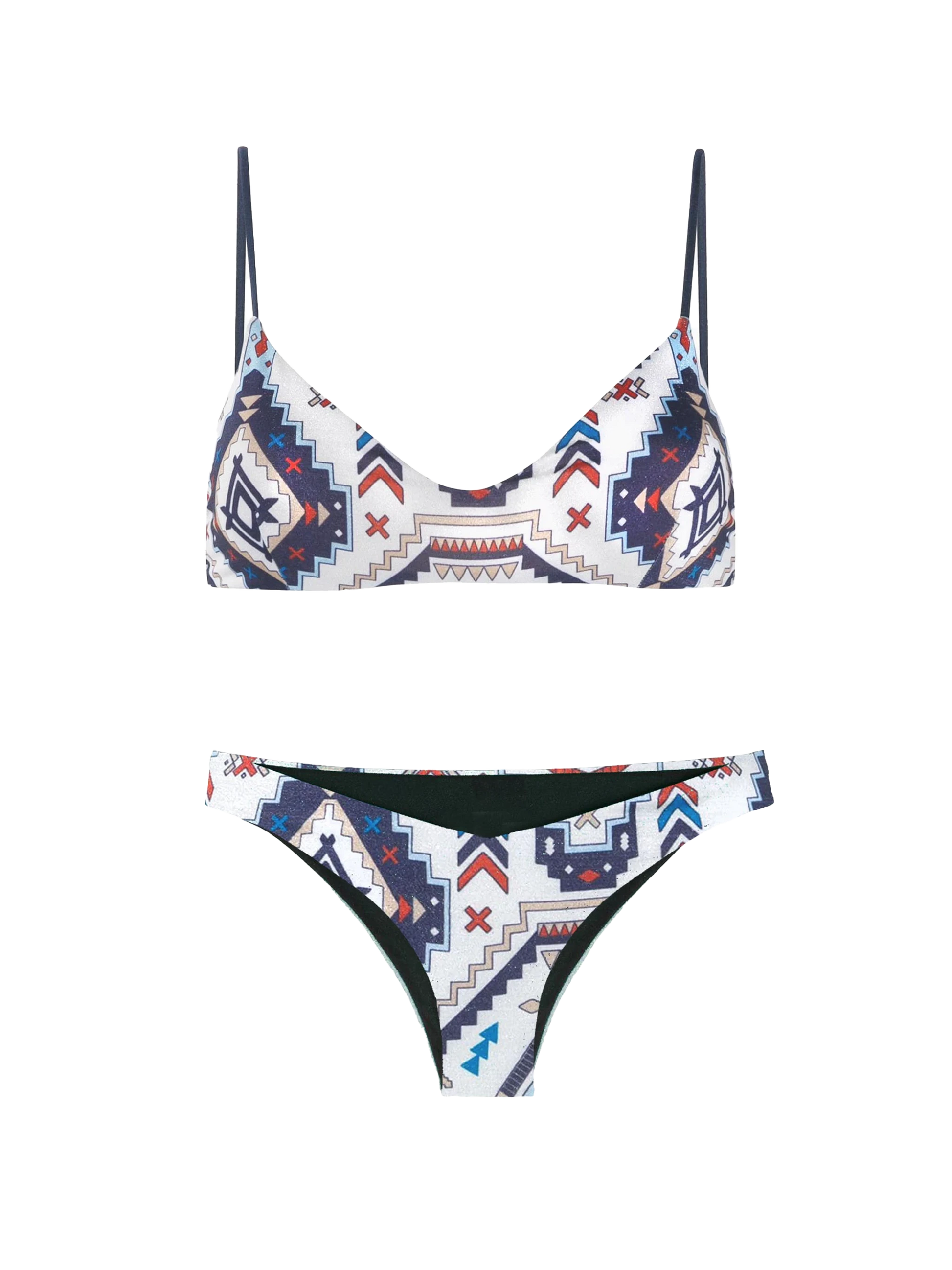 Aztec style glitter bralette bikini - MC2 Saint Barth
