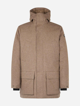 Man hooded parka Voyager with herringbone print - MC2 Saint Barth