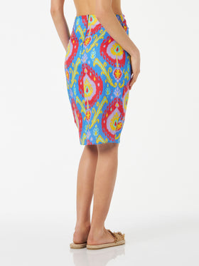 Woman mid skirt Amanda with multicolor print - MC2 Saint Barth