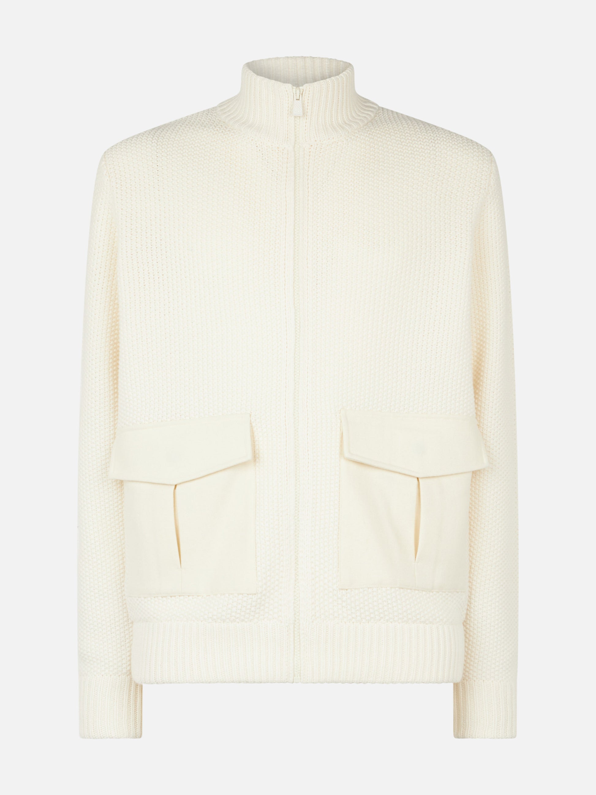 Man knitted bomber with felt pockets - MC2 Saint Barth