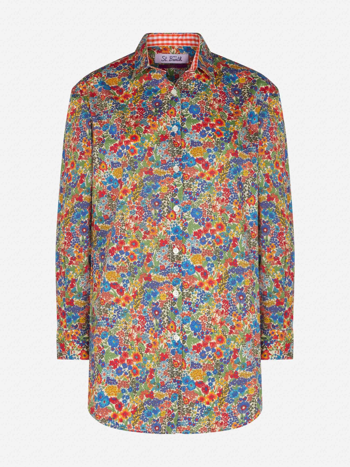Woman cotton shirt | Made with Liberty fabric - MC2 Saint Barth