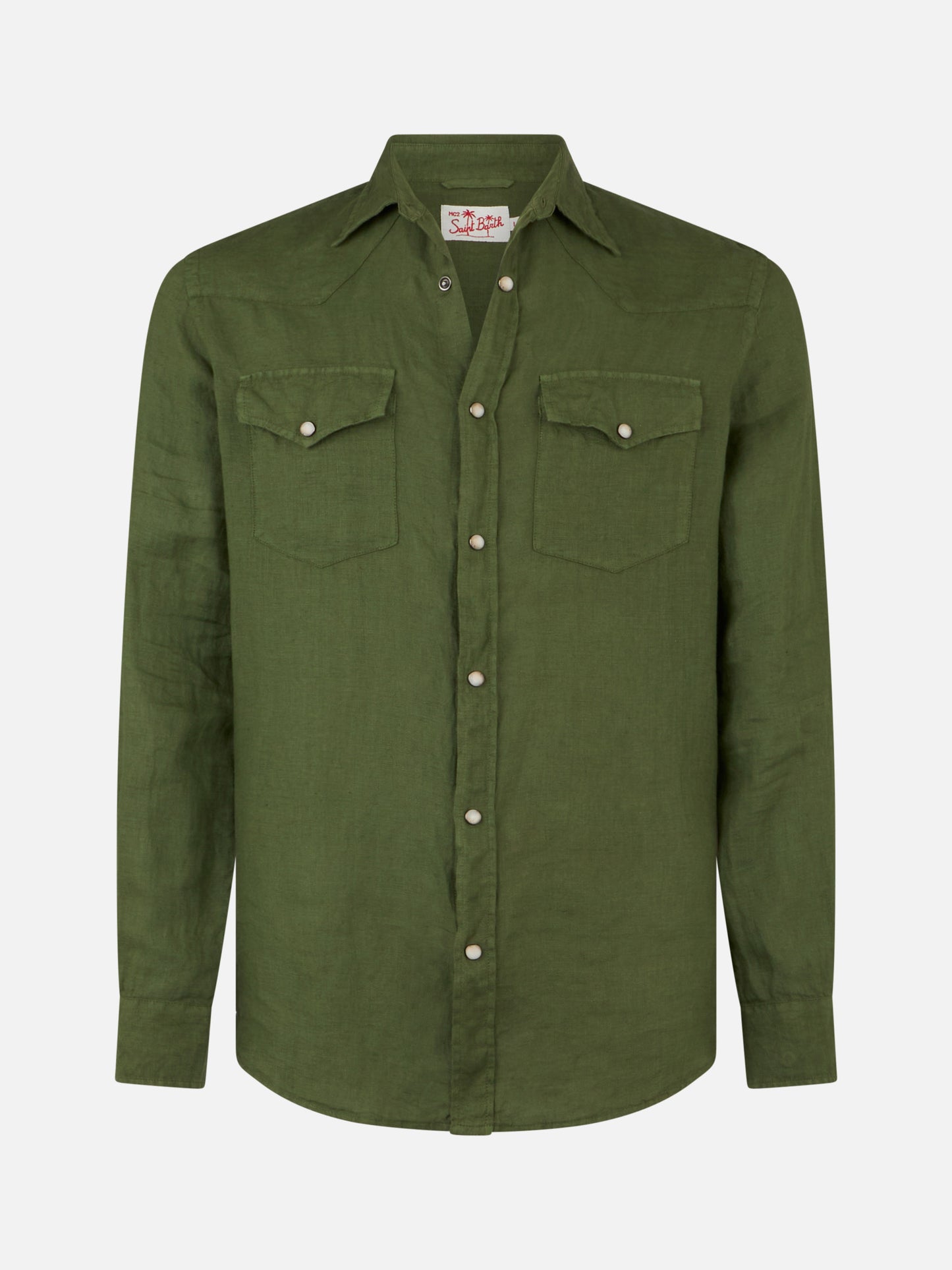 Dark green linen shirt