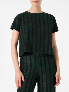 Glitter striped knitted top - MC2 Saint Barth