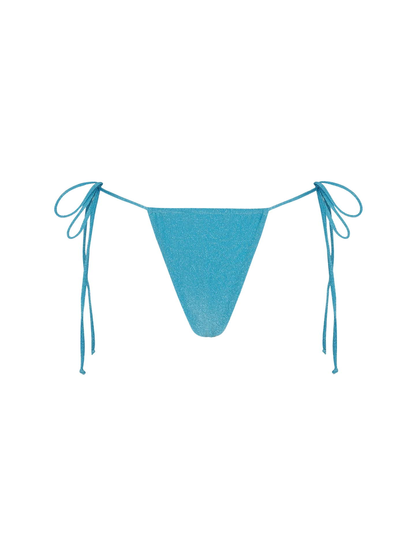 Slip mare donna perizoma in lurex azzurro