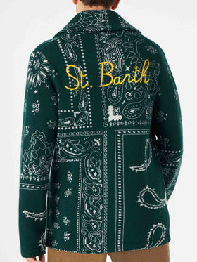 Man knit jacket with bandanna print - MC2 Saint Barth