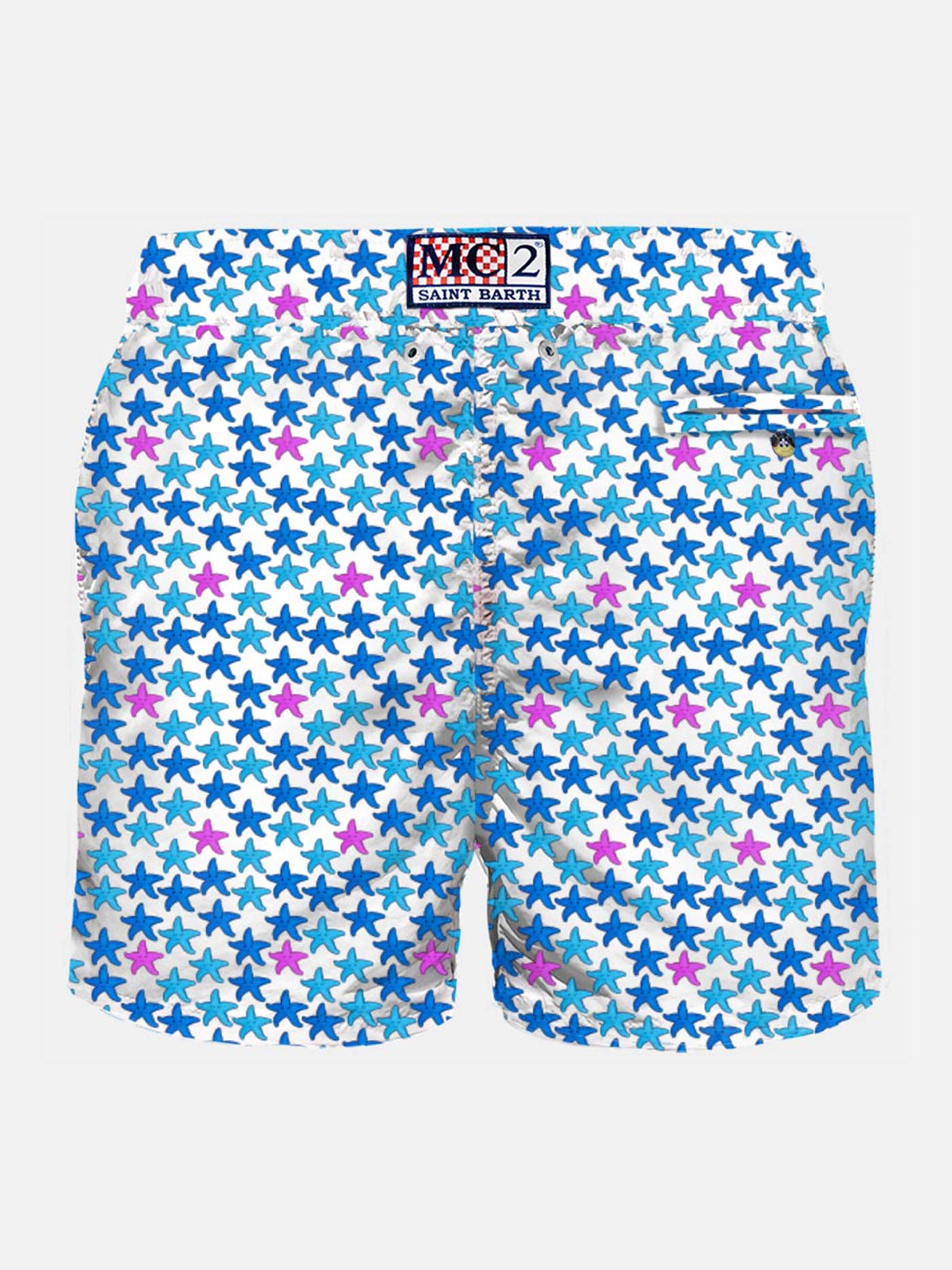 Man light fabric swim shorts with starfish print - MC2 Saint Barth