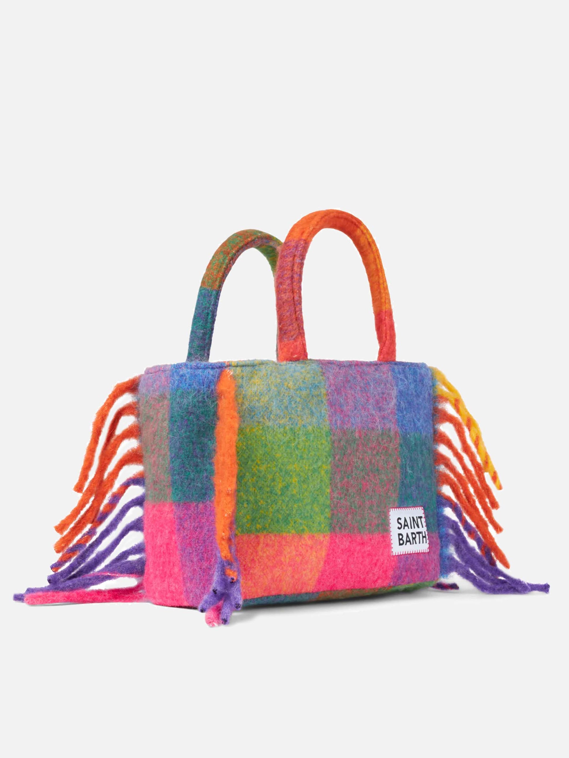 Colette blanket handbag with check print - MC2 Saint Barth