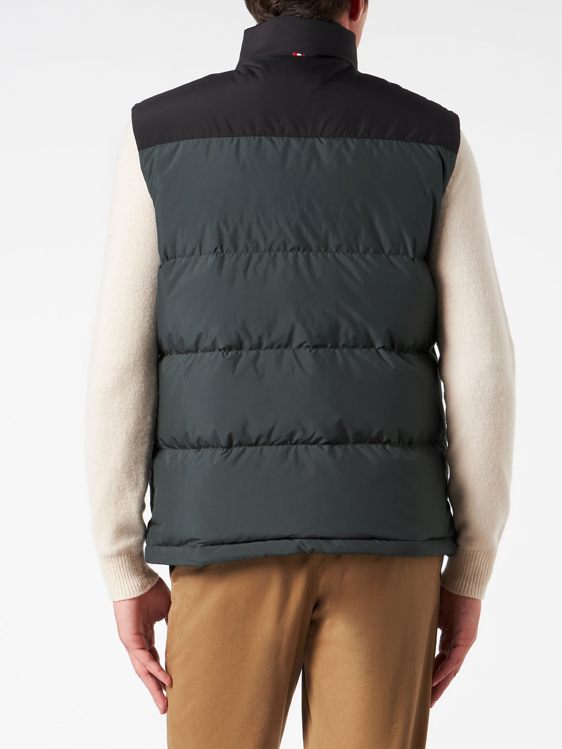 Man down padded green vest with pockets - MC2 Saint Barth