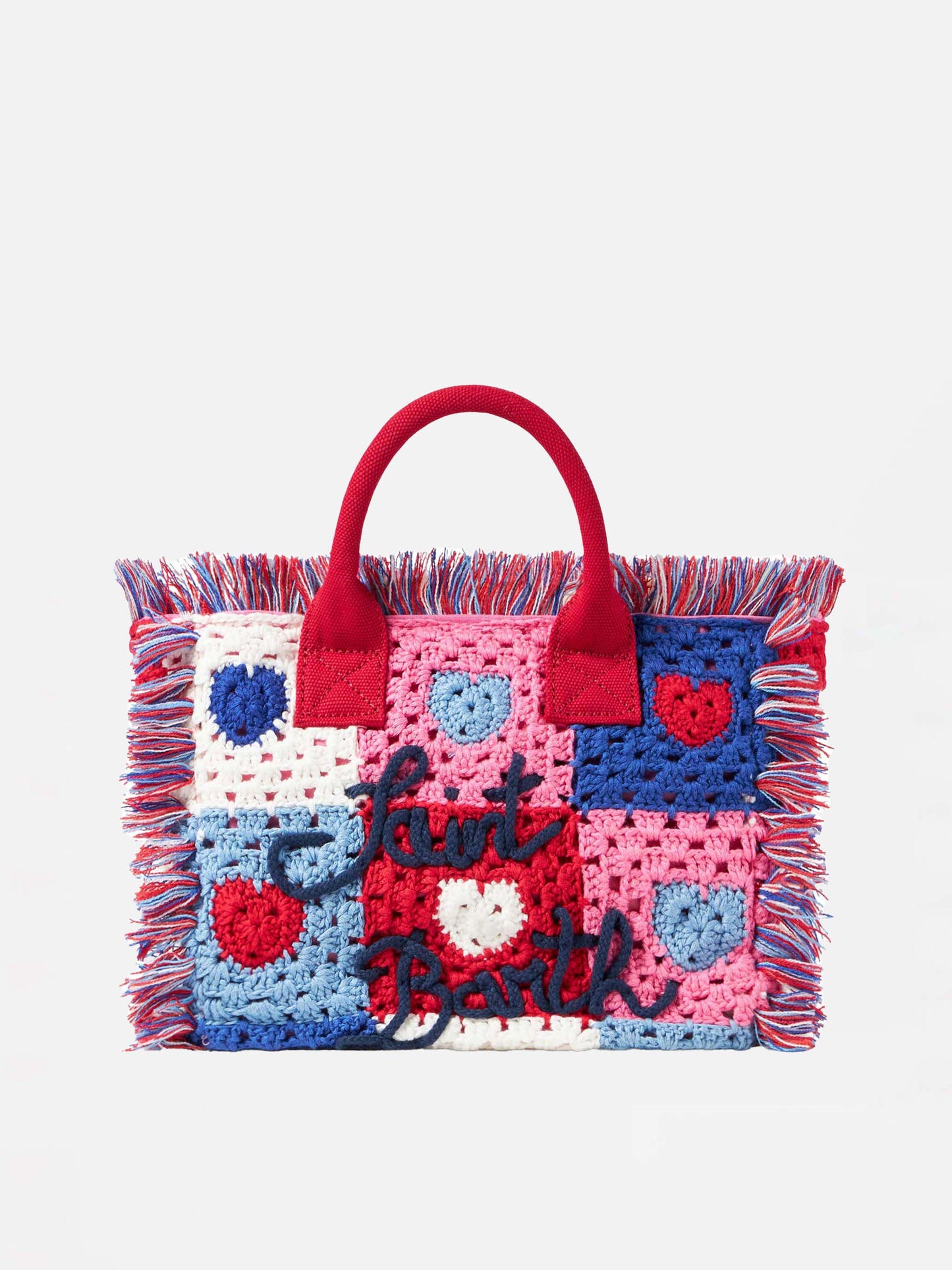 Colette handbag with crochet heart patches - MC2 Saint Barth