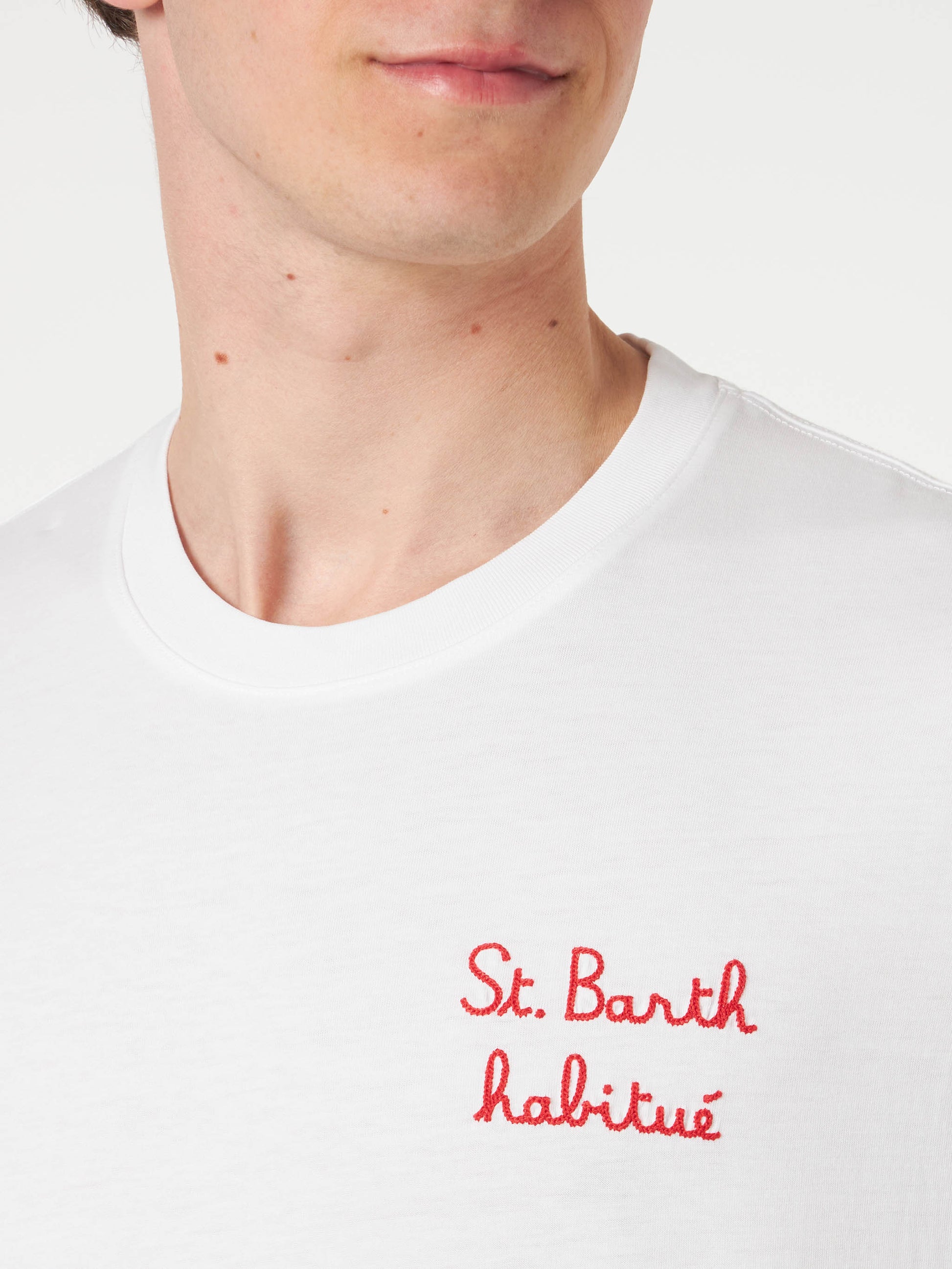 Man t-shirt with St. Barth habituè embroidery - MC2 Saint Barth