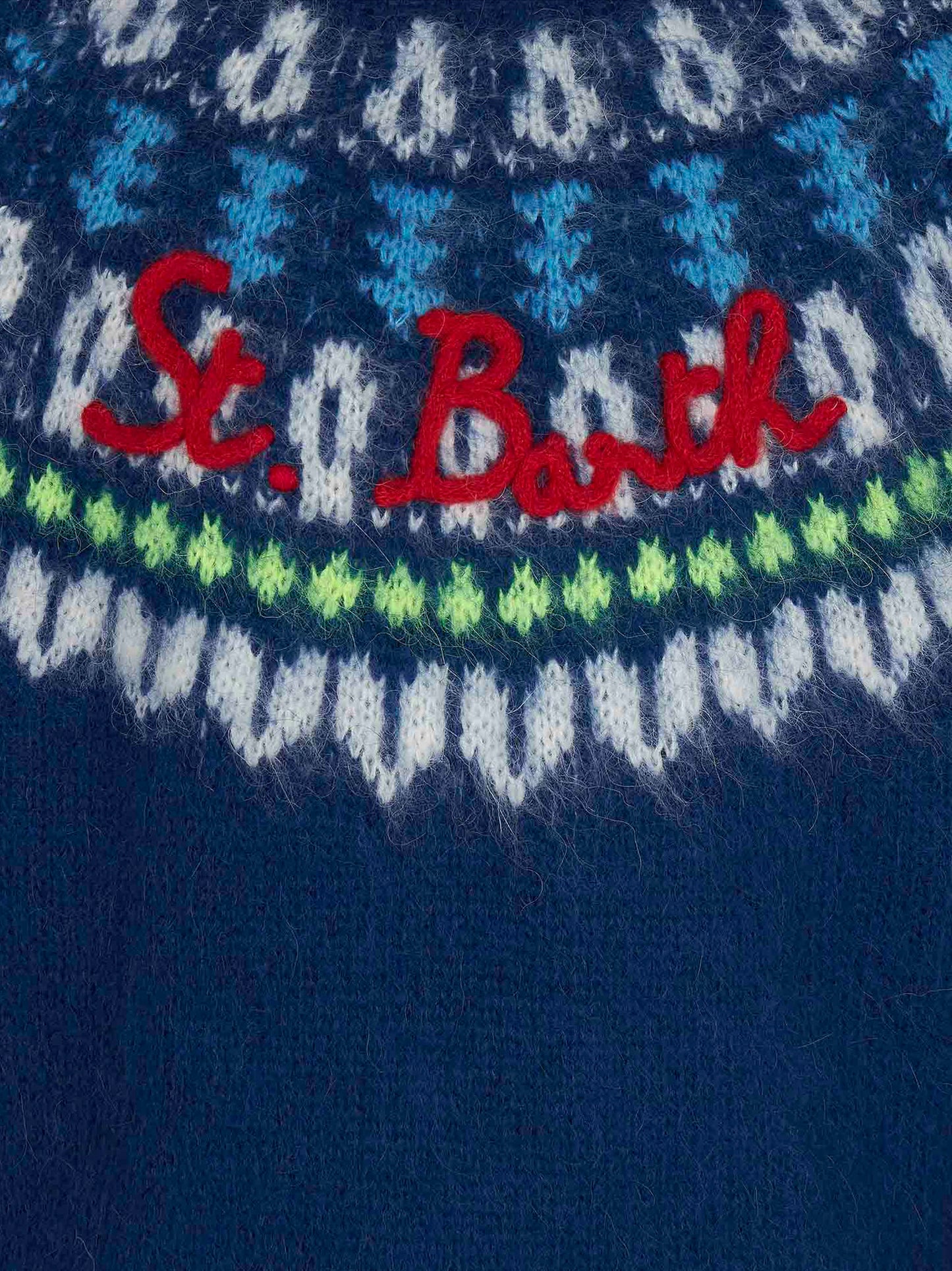 Boy brushed sweater with icelandic jacquard