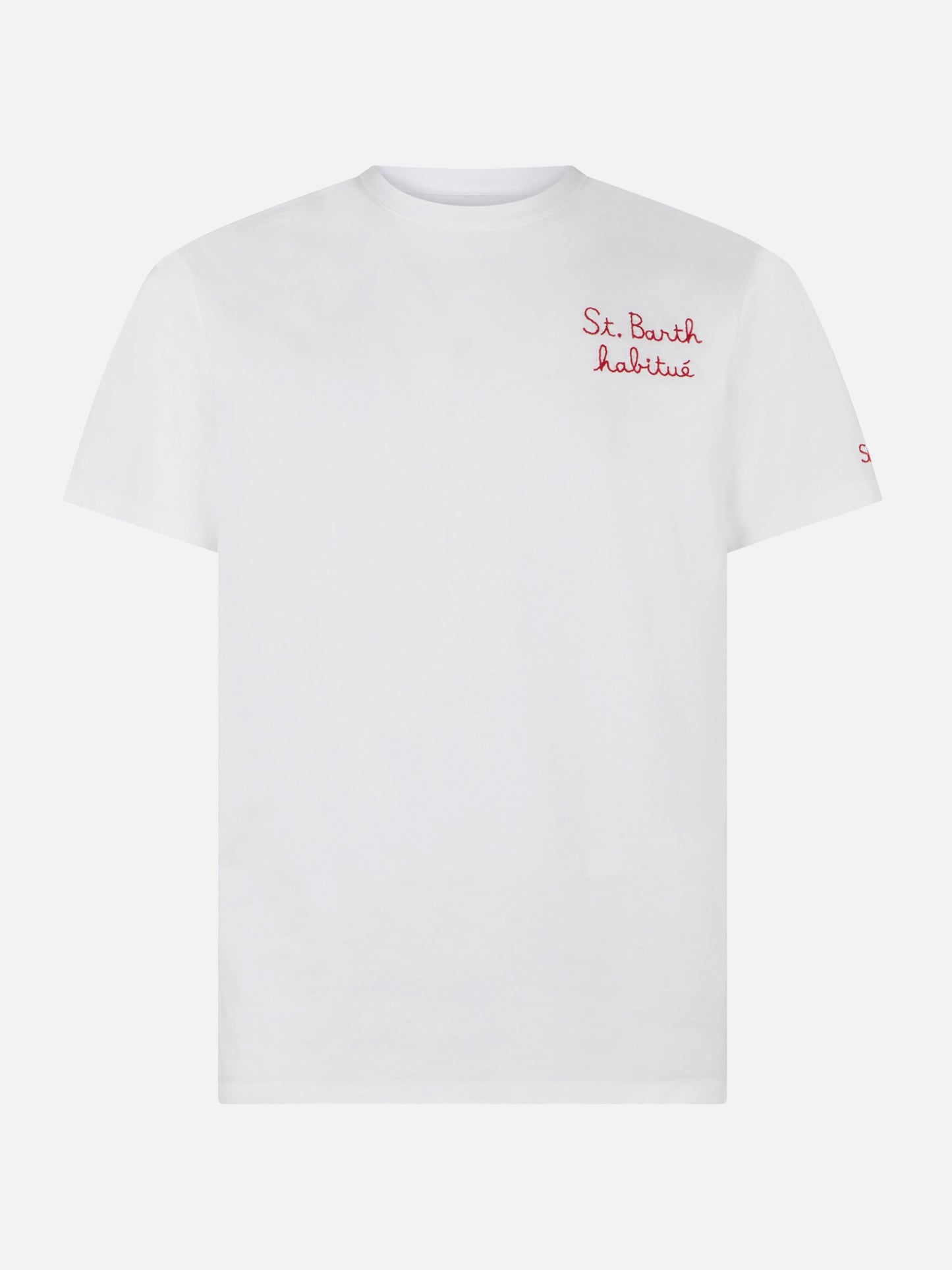 Man t-shirt with St. Barth Habituè embroidery