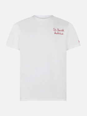 Man t-shirt with St. Barth Habituè embroidery