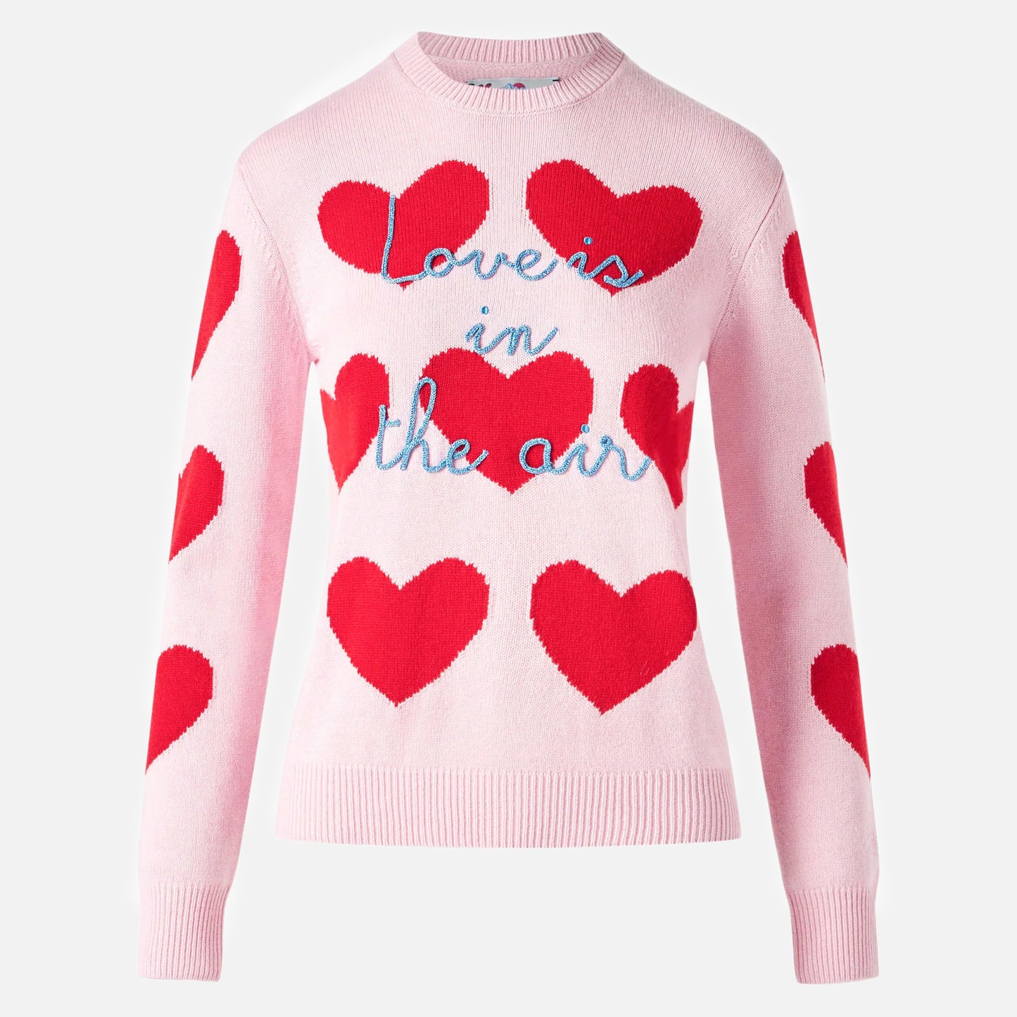 Woman sweater with heart print