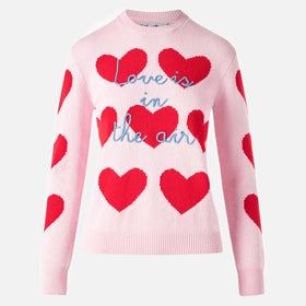 Woman sweater with heart print