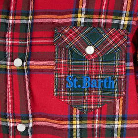 Boy shirt with tartan print - MC2 Saint Barth