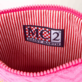 Pochette aus Parisienne-Frottee mit geprägtem Muster