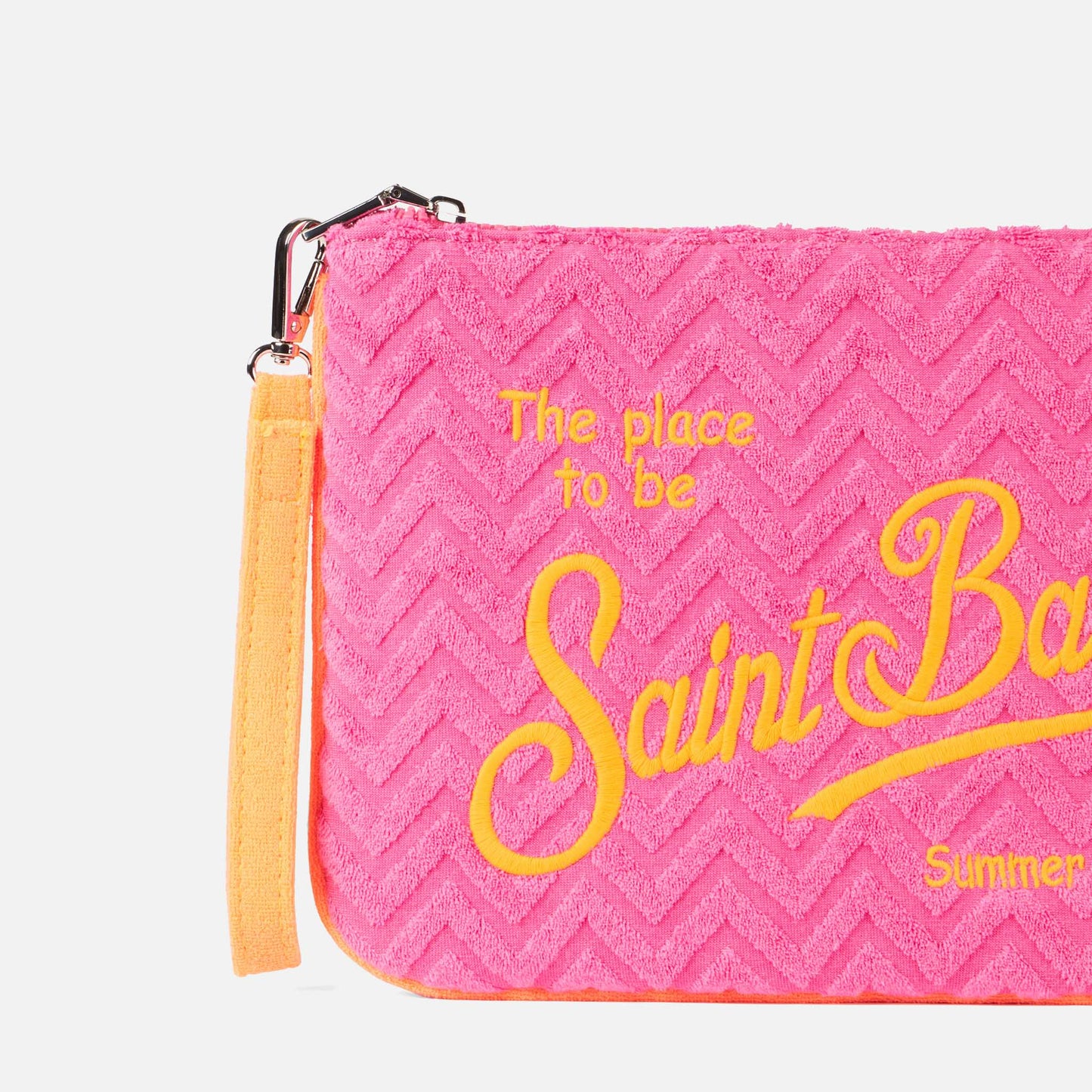 Pochette aus Parisienne-Frottee mit geprägtem Muster