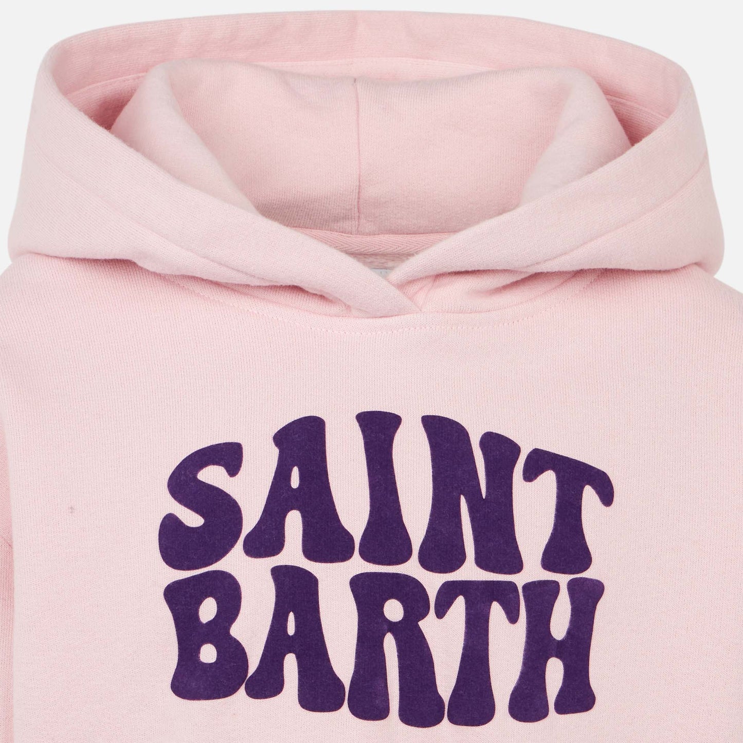 Girl fleece hooded sweatshirt with teddy bears embroidery - MC2 Saint Barth
