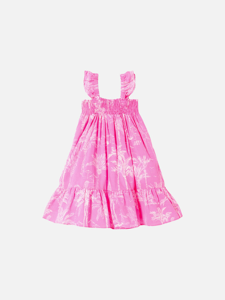 Girl dress with toile de jouy print - MC2 Saint Barth