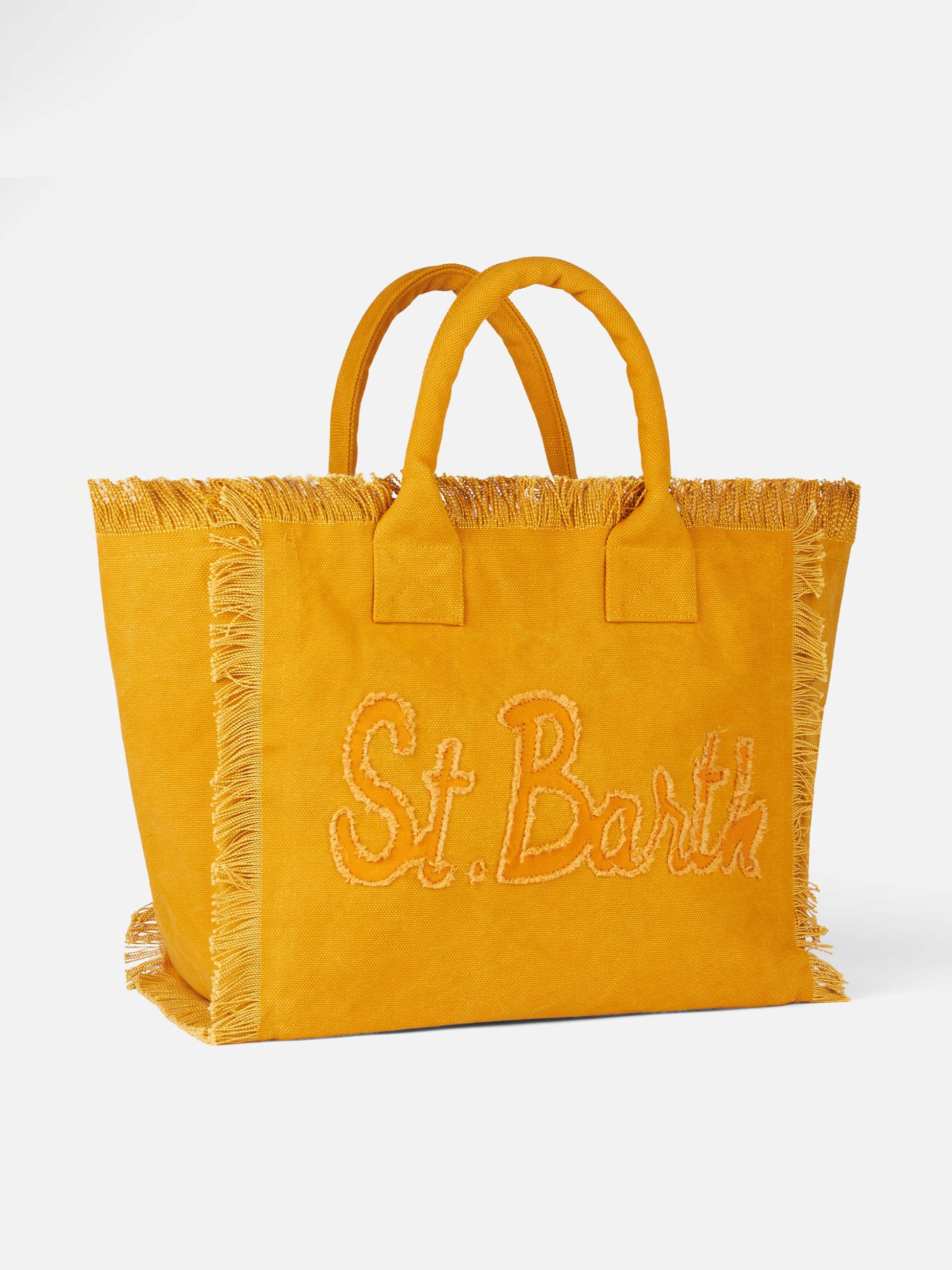Vanity ochre canvas shoulder bag - MC2 Saint Barth