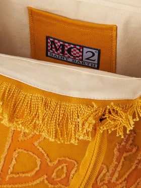 Vanity ochre canvas shoulder bag - MC2 Saint Barth