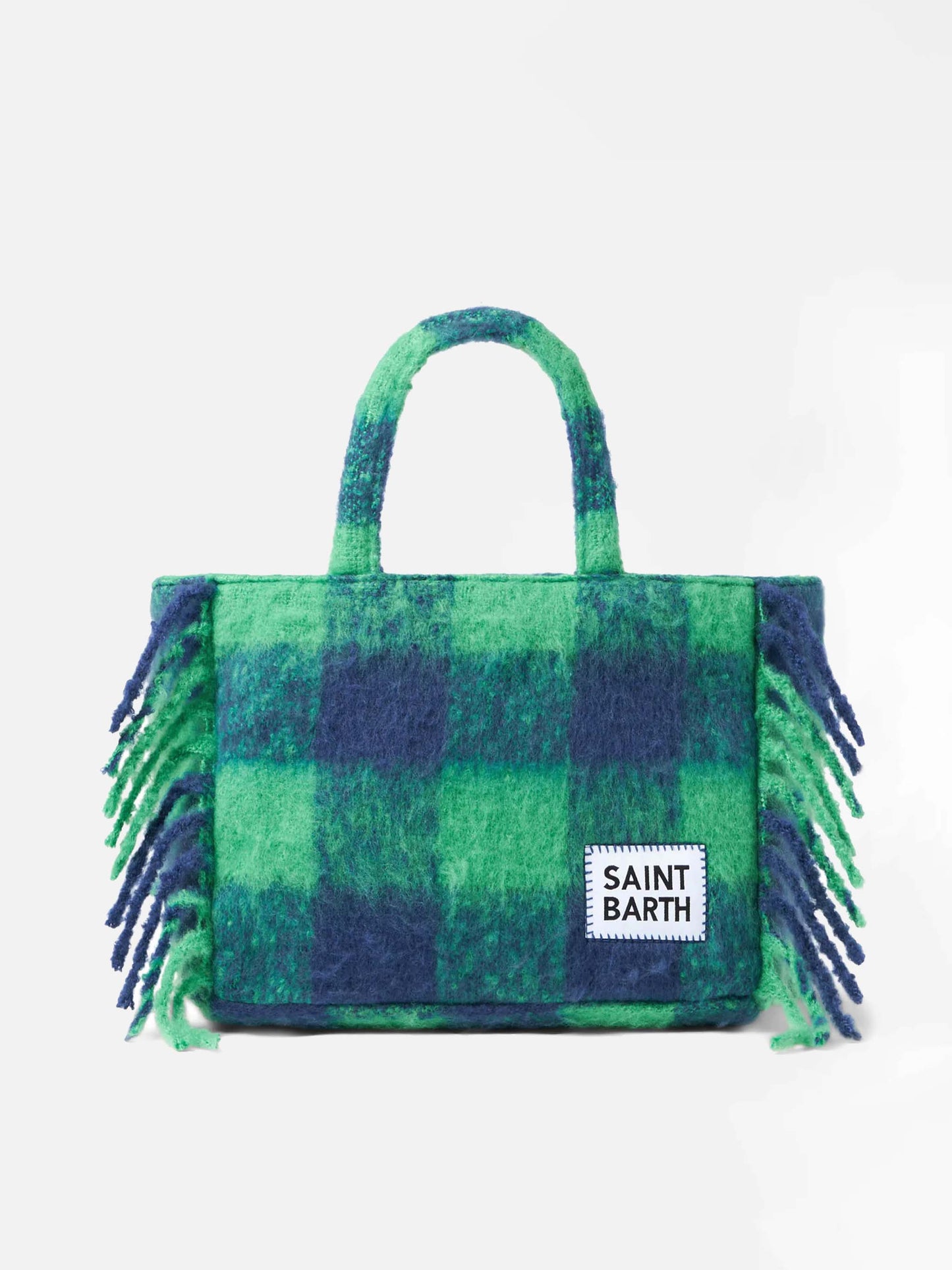 Colette handbag with green tartan print - MC2 Saint Barth